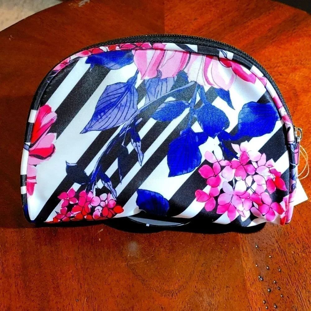 BRAND NEW  SMALL ALLEGRO FLOWERS PATTERN DESIGN WOMEN"S MULTICOLOR MAKEUP BAGS